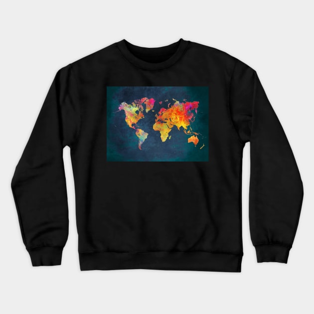 world map 2045 #map #worldmap Crewneck Sweatshirt by JBJart